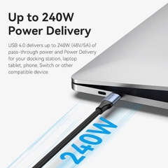 Cáp Sạc Nhanh Vention USB 4.0 C to C TAVHF (5A, 240W, Thunderbolt 3/4, 40Gbps, 8K@60Hz)