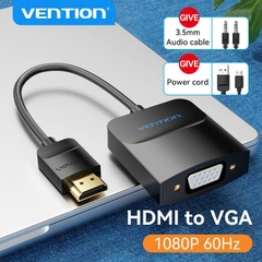Bộ chuyển đổi HDMI to VGA Vention 421 (1080p@60Hz) Có Cổng Kết Nối Âm Thanh và USB