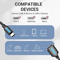 Đầu Chuyển OTG Type-C to USB 3.1 VENTION Chất Lượng Cao