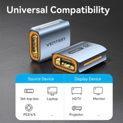 Đầu Nối Dài HDMI2.1 Female to Female 8K Vention AIU (8K@60Hz, 48Gbps)
