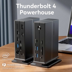 Vention USB-C to Thunderbolt 4/DisplayPort/HDMI/USB 3.2 Gen 2 Type-C/USB 3.2 Gen 2 Type-A x 2/USB 3.0/USB 2.0 x 2/RJ45/SD/TF/3.5mm TRRS/DC 5.5mm Thunderbolt 4 Docking Station EU-Plug Gray Aluminum Alloy Type (TPFH0-EU)