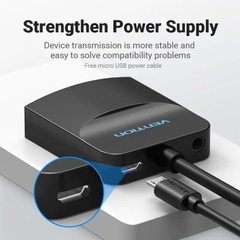 Đầu Chuyển VGA to HDMI 1080p Vention ACN (1080p@60Hz, with 3.5mm, Power Supply Port)