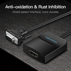 Đầu Chuyển VGA to HDMI 1080p Vention ACN (1080p@60Hz, with 3.5mm, Power Supply Port)