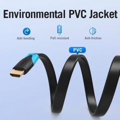 Cáp HDMI 2.0 Vention VAA-B02 (Flat Cable, 4K@60Hz, 3D, 18Gbps) - 1.5M
