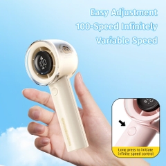 Quạt Cầm Tay Mini ROCK Crayon Shinchan F11 High-Speed Turbo (16H, 3000mAh, Digital Display)