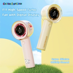 Quạt Cầm Tay Mini ROCK Crayon Shinchan F11 High-Speed Turbo (16H, 3000mAh, Digital Display)