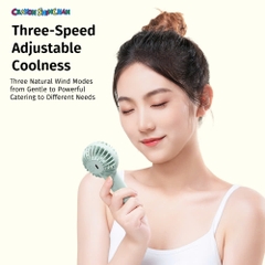 Quạt Cầm Tay Mini ROCK Crayon Shinchan Air Bubble (3W, 8H, 1200mAh, 3-Speed Power)
