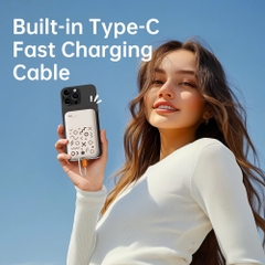 Pin Dự Phòng Không Dây Nam Châm ROCK P28 with Cable 10000mAh 20W