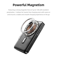 Pin Sạc Không Dây Nam Châm 5-in-1 ROCK P50 10000mAh 20W (tích hợp chân đế giữ điện thoại)
