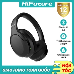 Tai nghe chụp tai không dây FutureTour Hybrid Active Noise Cancellation (ANC, Bluetooth 5.3, HD Stereo + Super Pass, HiFuture Tour Wireless Headphones) ( Black )