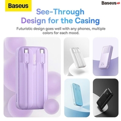 Pin Sạc Dự Phòng Baseus Comet Series Dual Cable Digital Display Cho iPhone, Type-C (10000mAh/20000mAh, 22.5W, Built-in Dual-Cable Fast Charge Power Bank)