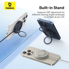 Đế Sạc Không Dây Baseus Simple Mini4 Magnetic Wireless Charger Qi2 15W (Magnetic Wireless Smart Charger Dùng Cho iPhone 12 13 14 15 Series Airpods 3 Android)