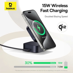 Đế Sạc Không Dây Baseus PicoGo Series 2-in-1 Qi2 15W & Sạc Có Dây 67W (C to C 100W Cable Included)