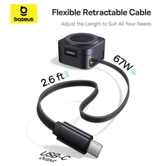 Đế Sạc Không Dây Baseus PicoGo Series 2-in-1 Qi2 15W & Sạc Có Dây 67W (C to C 100W Cable Included)
