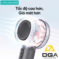 Quạt Cầm Tay Mini Tích Điện USAMS LU01 5 chế độ quạt High-speed Spiral Blades, 2000mAh