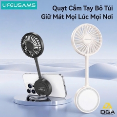 Quạt Cầm Tay USAMS LU02 3.9W (360° Free Rotation, With stand, 7pcs High-speed Spiral Blades, 900mAh, Strong Magnetic Suction, Three Gear Wind)