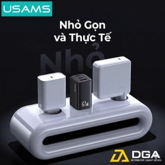 Củ Sạc Nhanh 2C+A USAMS CC272 67W chân dẹp, GaN Charger, 3 cổng sạc