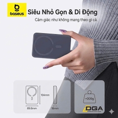 Pin Dự Phòng Không Dây Baseus EnerFill FM11 Ultra-Mini 10000mAh 22.5W (Sạc Không Dây 15W, Kèm Cáp C to C 0.3m 60W)