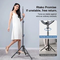 Tripod cho điện thoại RTAKO ZJ-ZB01/ZB03 Matte Finish Carbon Steel Tripod (55cm/2.1m)