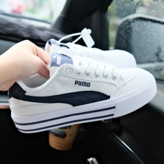 puma court trắng đen