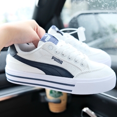 puma court trắng đen