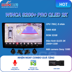 Màn Hình DVD Android Ô Tô Winca S200+ PRO QLED 2K 360