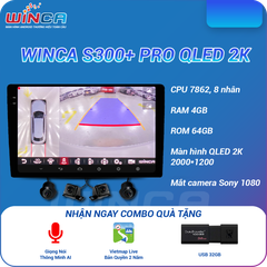 Màn Hình DVD Android Ô Tô Winca S300+ PRO QLED 2K 360