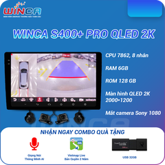 Màn Hình DVD Android Ô Tô Winca S400+ PRO 360 QLED 2K