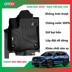 Thảm Đúc OTOV Tràn Viền Bậc Cửa Cho Xe Honda CRV 2024 Bản 5 Chỗ