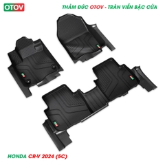 Thảm Đúc OTOV Tràn Viền Bậc Cửa Cho Xe Honda CRV 2024 Bản 5 Chỗ