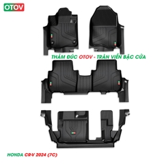 Thảm Đúc OTOV Tràn Viền Bậc Cửa Cho Xe Honda CRV 2024 Bản 7 Chỗ