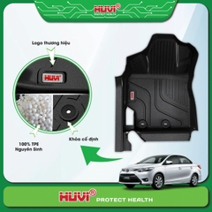 Thảm hút Toyota Vios 2018 (Bản AT) - Tràn viền bậc cửa