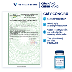 Thực phẩm bảo vệ sức khỏe FOLIC ACID