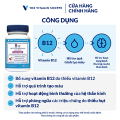 Thực phẩm bảo vệ sức khỏe B12 METHYLCOBALAMIN 1000 MCG