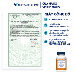 Thực phẩm bảo vệ sức khỏe REDUCED GLUTATHIONE 250 MG