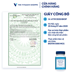 Thực phẩm bảo vệ sức khỏe BIOTIN