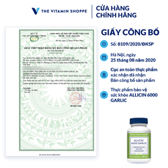 Thực phẩm bảo vệ sức khỏe ALLICIN 6000 GARLIC