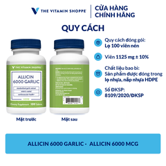 Thực phẩm bảo vệ sức khỏe ALLICIN 6000 GARLIC