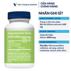 Thực phẩm bảo vệ sức khỏe ALLICIN 6000 GARLIC