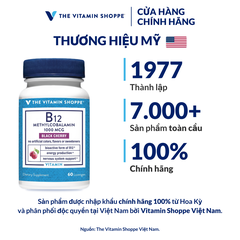 Thực phẩm bảo vệ sức khỏe B12 METHYLCOBALAMIN 1000 MCG