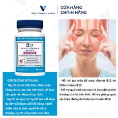 Thực phẩm bảo vệ sức khỏe B12 METHYLCOBALAMIN 1000 MCG