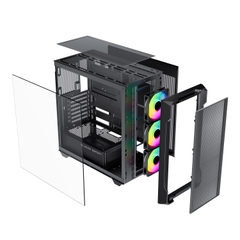 Vỏ máy tính KENOO ESPORT FM800 - V3 - Màu Đen