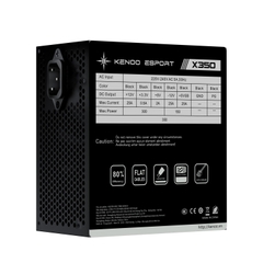 Nguồn máy tính KENOO ESPORT X350 - Màu Đen - Cáp dẹt