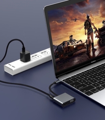 Cổng chuyển đổi HUB TYPEC KC J110 ( 4 in 1 )