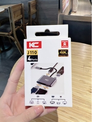 Cổng chuyển đổi HUB TYPEC KC J110 ( 4 in 1 )