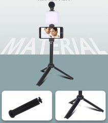 Gậy livetream kèm míc và đèn KC G08
