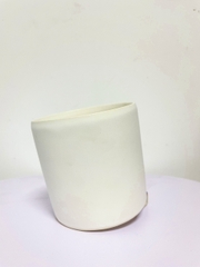 CHẬU TRỤ TRẮNG ĐẤT NUNG (11x10.5cm) (1 chậu), gốm đất nung, chậu cây cảnh mini, sen đá, xương rồng Cây Tươi Nguyên CTN0970