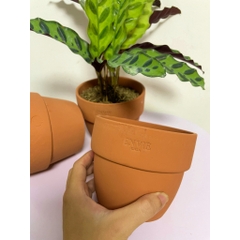 CHẬU ĐẤT NUNG TRÒN GỜ LỚN ENVIE (14*12cm) hàng Xuất khẩu, (1 chậu), chậu trồng cây, trang trí nội thất, Cây Tươi Nguyên