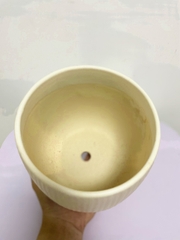 CHẬU KẺ TĂM TRÁNG MEN (12*13cm) (1 chậu), tráng men, chậu cây mini, sen đá, xương rồng Cây Tươi Nguyên CTN0980