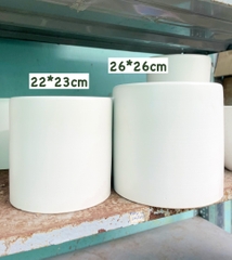 [CHỈ GIAO HOẢ TỐC] CHẬU TRỤ TRÁNG MEN TRẮNG Size 22CM, 26CM (1 chậu), tráng men, chậu cây trong nhà đẹp, Cây Tươi Nguyên